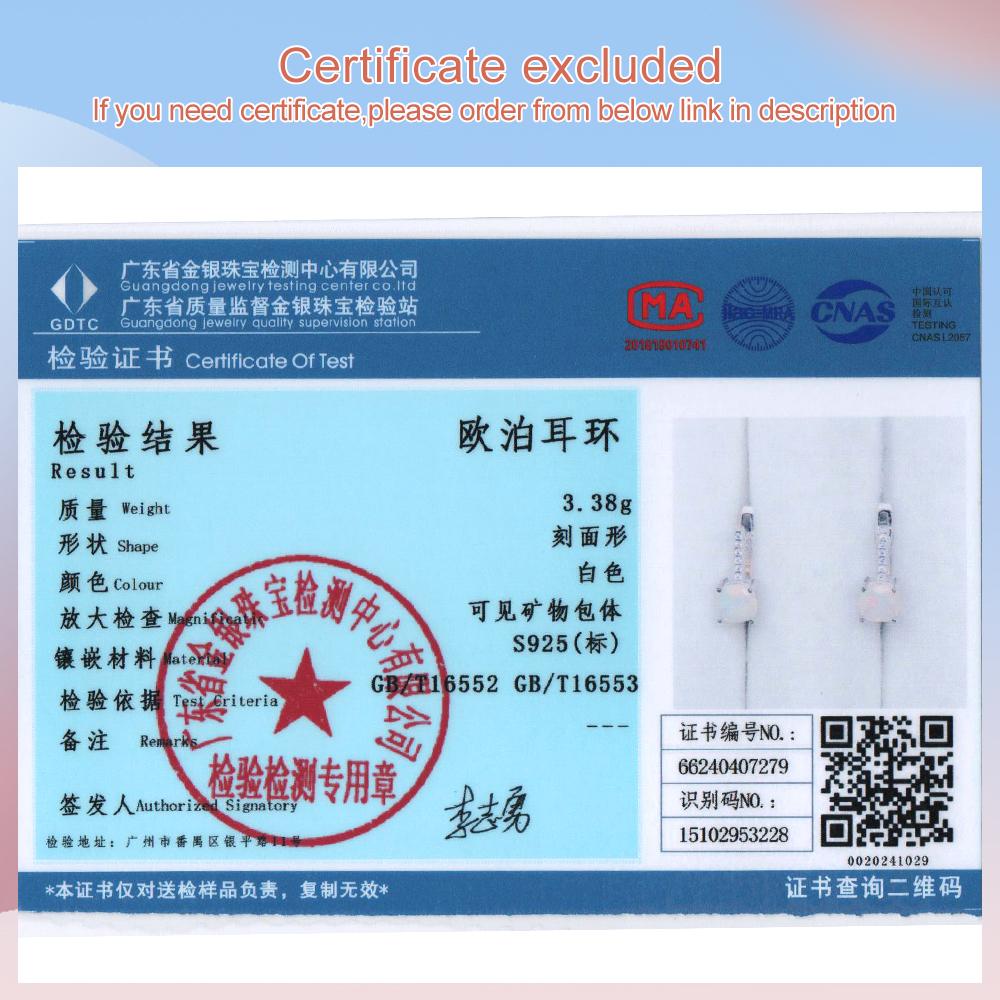 Colorful October Birthstone Rare Gems Natural Opal Earrings 925 Sterling Silver Birthday Gifts for Women and Girls