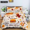 Zestaw pościeli Hamburger Wzór przekąsek Poszwa na kołdrę Twin King Dla dzieci Dorosłych Dekor Mikrofibra 3D Poszwa na kołdrę z pączkiem z poszewkami na poduszki