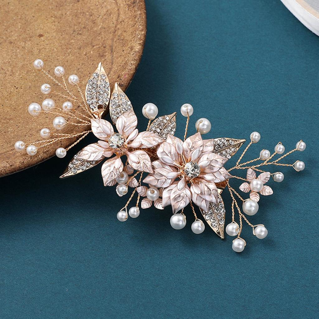 Flower Hair Clips Hair Jewelry Elegant Non-slip Bridal Wedding Headpiece for Hair DIY Accessory Hair Styling