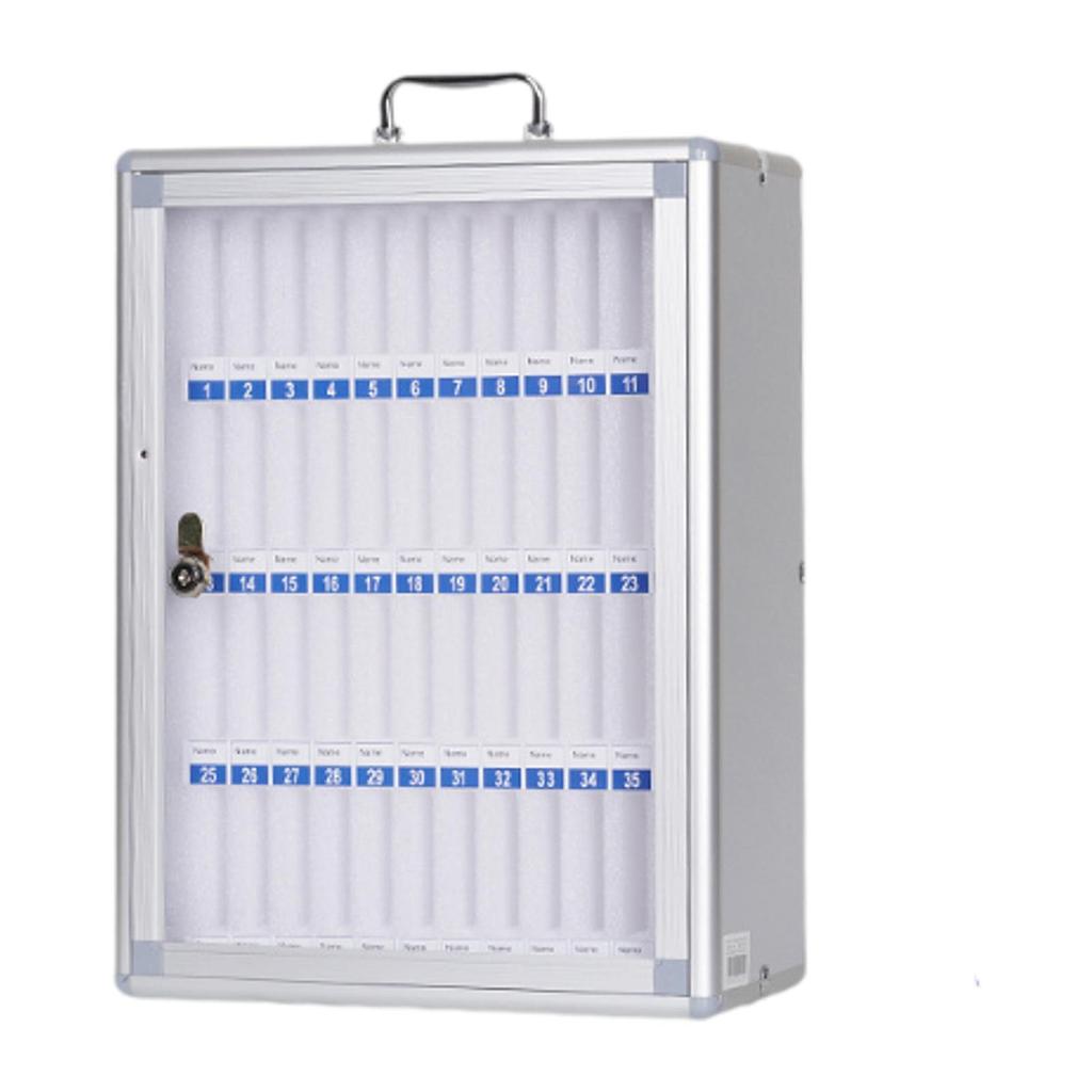 Phones Storage Cabinet Student Sturdy Aluminum Alloy Classroom Dormitory Meeting Transparent Door Portable Handle Storagebox