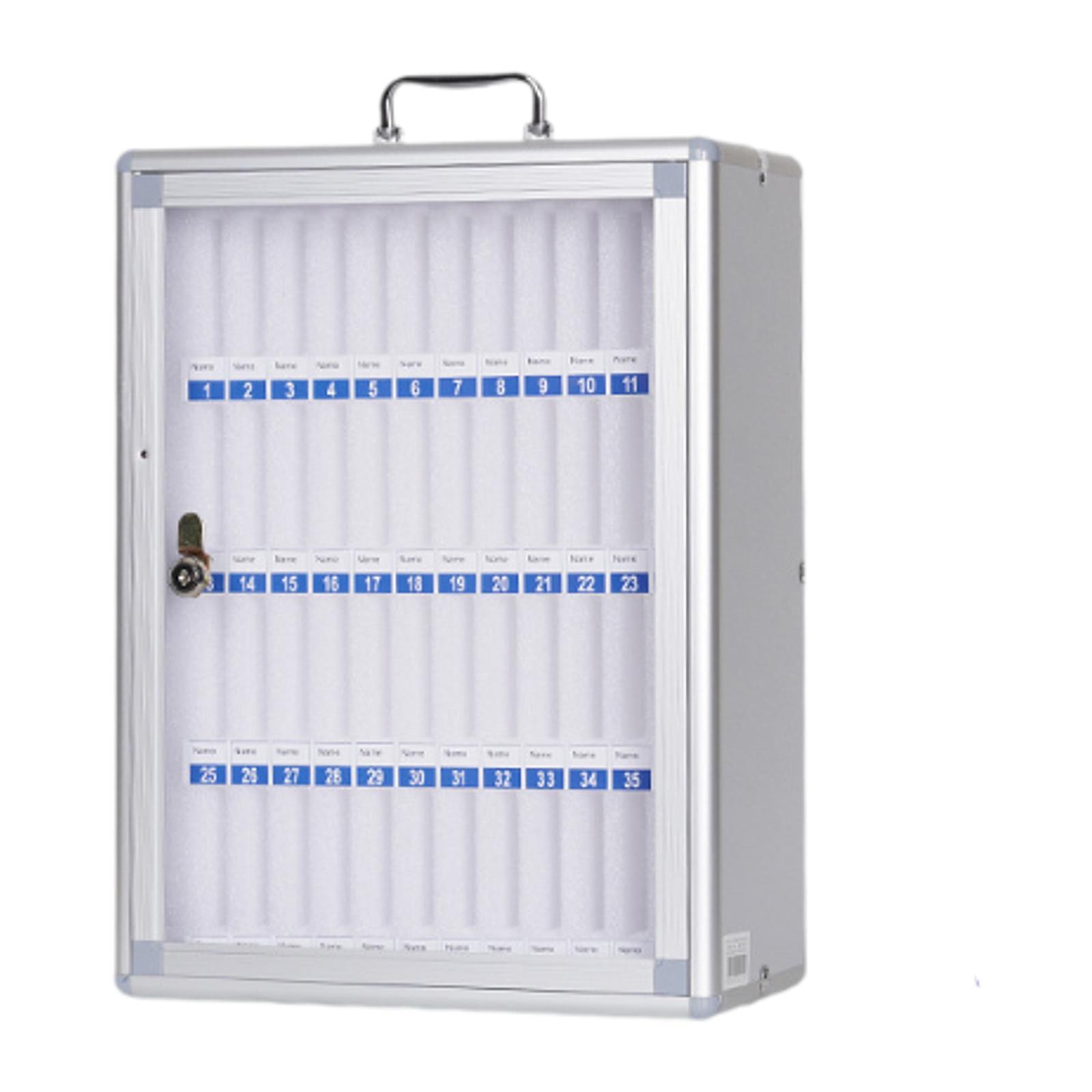 

Phones Storage Cabinet Student Sturdy Aluminum Alloy Classroom Dormitory Meeting Transparent Door Portable Handle Storagebox