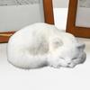 Realistic Animal Model Car Ornaments Cute Kitty Doll Dashboard Decor Cat Plush Stuffed Animals Toy Auto Accessories