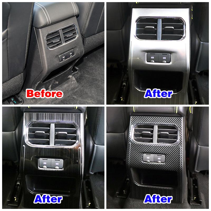 Interior Accessories For Haval Jolion -2024 Center Console Armrest Box Rear Decorate Panel Cover Trim Color Modify Anti Kick