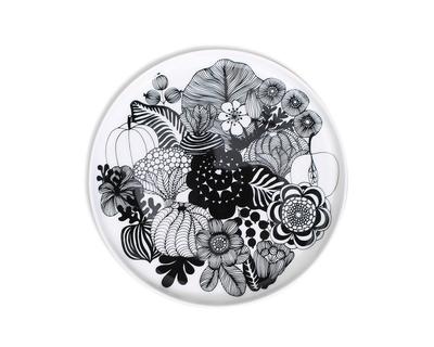Πιάτο Marimekko Siirtolapuutarha 20 εκ., Λευκό και Μαύρο, 068422 190 [Παράλληλη Εισαγωγή]
