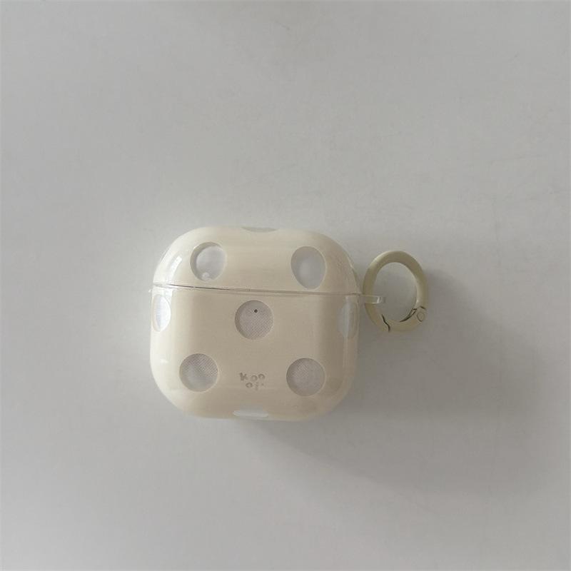 Dopamine solid color hollow polka dot for AirPods 1 /pro1 earphone protective case cover two or three generations of new women