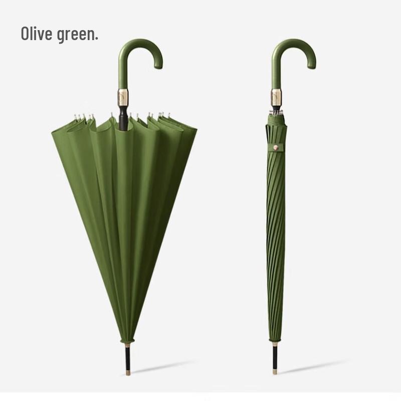 MAYDU 16-Rib Automatic Long Handle Umbrella