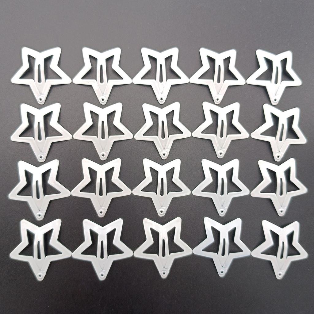 20 PCS Star Shape Pentagram 3cm BB Hairpins Small Sweet Cool Metal Simple Fashion Women Five-pointed Y2k Accessories Hair Clips