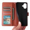 For iPhone 16 Wallet Case 3 Card Slots Slim-Fit PU Leather Stand Phone Cover