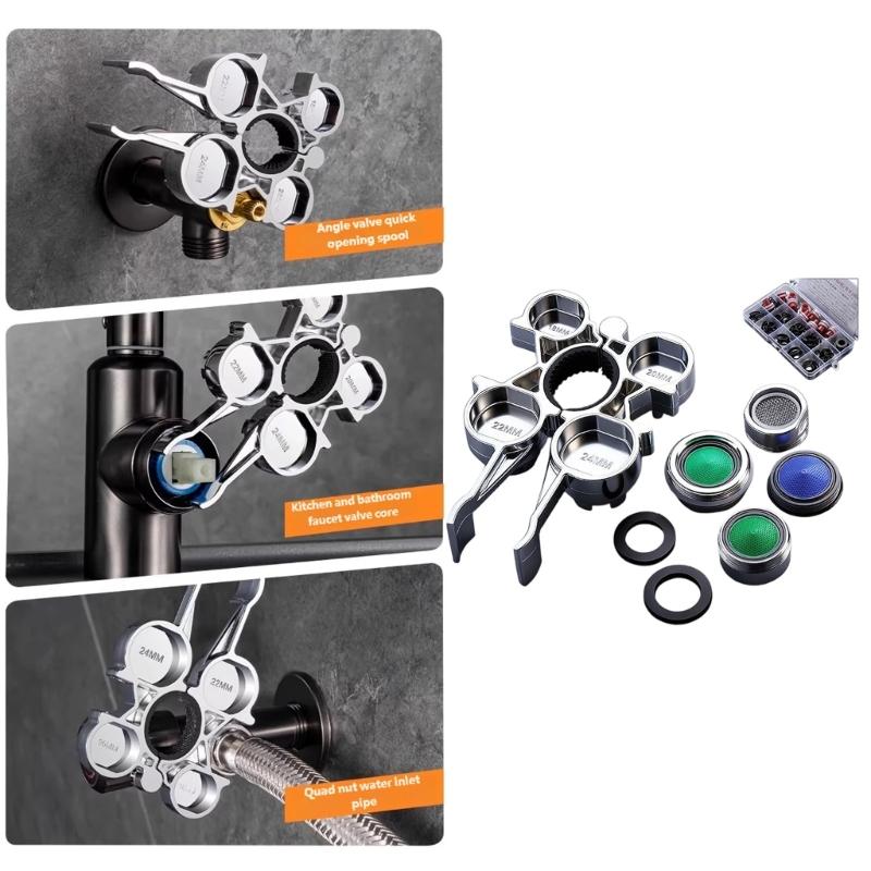 Faucet Aerator with Removal Wrench Tool Water Saving Flows Restrictors Tap Bubblers for Bathroom or Kitchen Sink