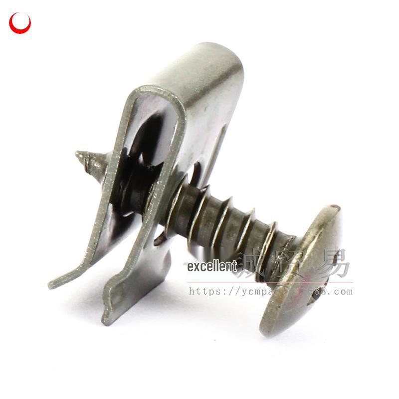 Rustproof Green-Plated Self-Tapping Screw Clip for Motorcycle & Electric Vehicle Plastic Parts