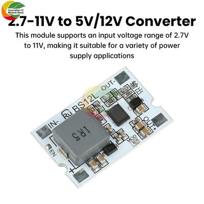 DC-DC Converter Boost Module Step-Up Module 2.7-11V To 5V/12V 10A Mini Step-Up Board with Short-Circuit Protection