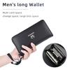 Men's Long Wallet Carbon Clutch Bag Car Logo Handbag Coin Purse Gift For Honda Civic Accord CRV HRV Pilot Fit Odyssey Legend Pas SM1