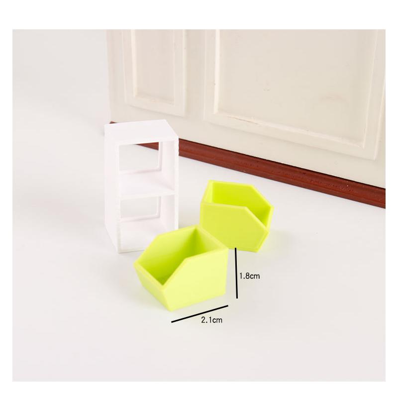 Miniature Storage Box Ornament 1/12 Dollhouse Mini Kitchen Food Basket Model Dolls House Decor Accessories Pretend Play Toy