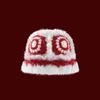 Rabbit Hair Bucket Hat Plush Female Hats Simple Winter Knitted Hat  Skiing