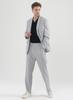 COMSPACE1980 [M~5Xl] Comfort Tapered Half-Banding Slacks_Light Gray