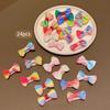 24 color random fabric hair clips with cute bows suitable for daily use as hair accessories