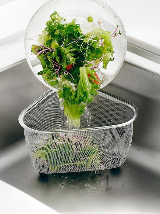 Wiedergeboren. J Spüle Eck-Dreieckskorb S / Edelstahl Lebensmittelabfallbehälter Sieb Abflussnetz