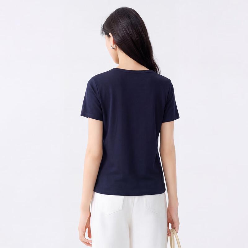 5+ Women's Fake Two-Piece Slim Fit Short Sleeve T-Shirt