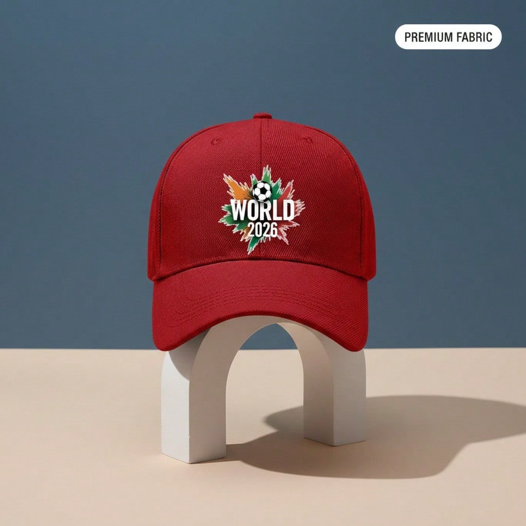 [Sporty Baseball Cap] 2026 World Cup Theme Print Unisex Adjustable Breathable Lightweight Polyester Sun Protection Casual Outdoor Sports Baseball Hat