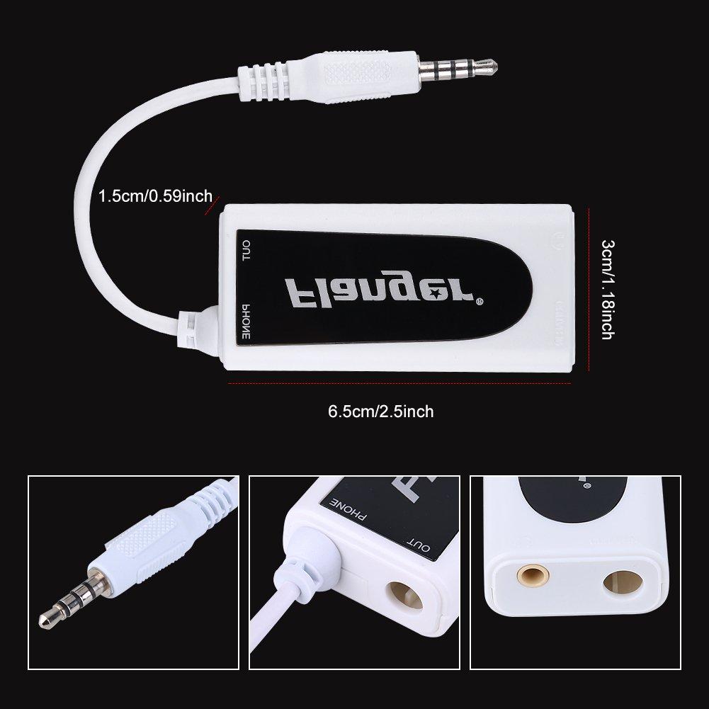 Gitarren-Bass-Konverter, Gitarren-Bass zu Smartphone-Anschluss, Gitarrenkabel-Adapter, Pedal-Effekt-Tuner, Audio-Interface-Konverter, Musikinstrument