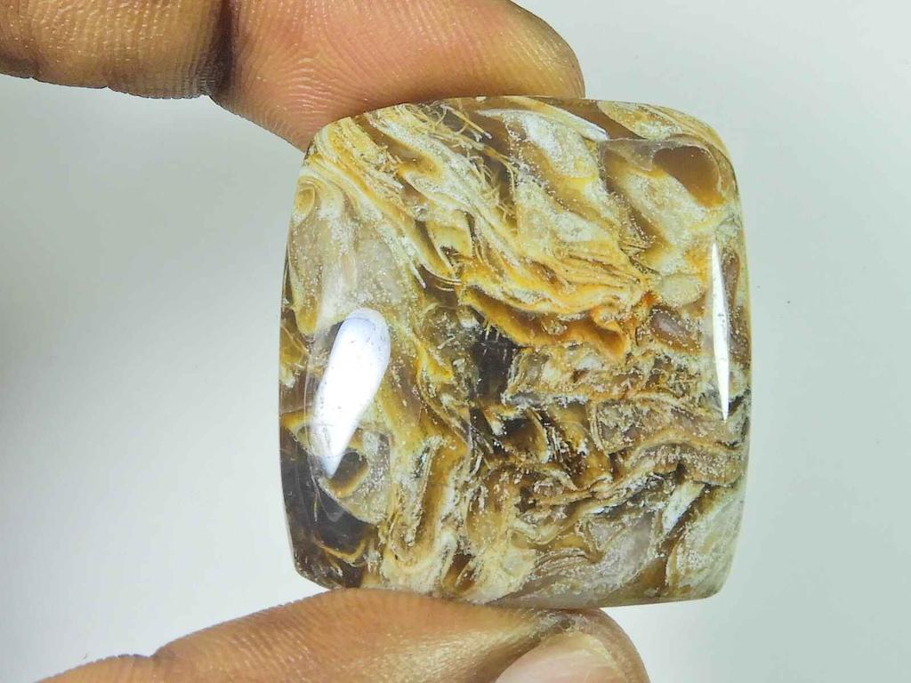 62 carats. Cabochon octogonal en cristal de calcite de roche naturelle, pierre précieuse en vrac, 30 x 33 mm, SK-3443