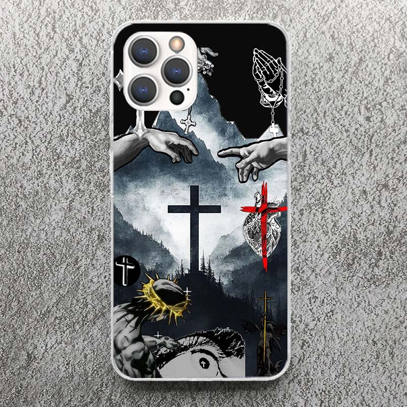 

Son Of God Jesus Cross Holy Light Print Soft Case for iPhone 13 Pro Max 12 Mini 11 XS XR X SE 7 Plus Phone Shell 8 6 6S 5 5S Pat iPhone 11