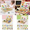 Wooden Cow Tiger Rabbit Animal Farm Theme Magnetic Puzzle Board Children Toy