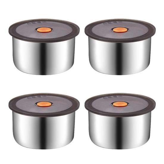 Matbeholdere i rustfritt stål Stabelbar matboks Lufttett kjøkkenorganisator