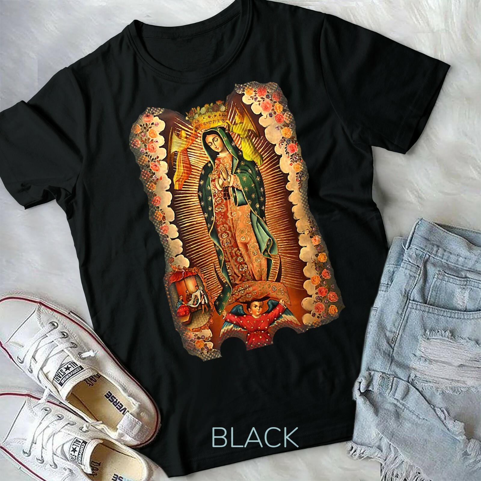 Our Lady of Guadalupe Virgin Mary Mexico Tilma Juan Diego Unisex Form T-shirt S