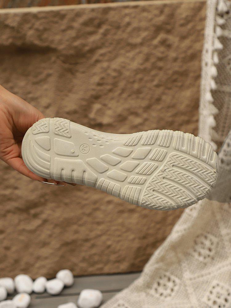 2025 Damen Atmungsaktive Leichte Slipper Freizeitschuhe - Weiche Sohle, Runde Zehenpartie, Frühling/Herbst Stil