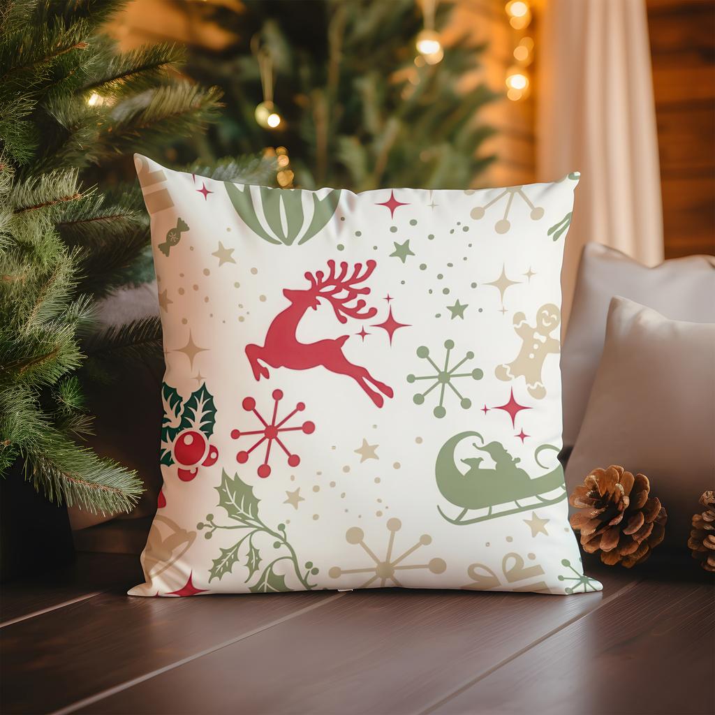 Home Decor Festive Tree Pattern Pillow Cover For Home Pattern Cushion Cover Suitable For Sofa Bedroom Car Pillow Cover