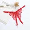 Butterfly Lace Embroidered Panties Thin Belt Bowknot T-Pants Transparent Sexy Mesh Thongs  Gift