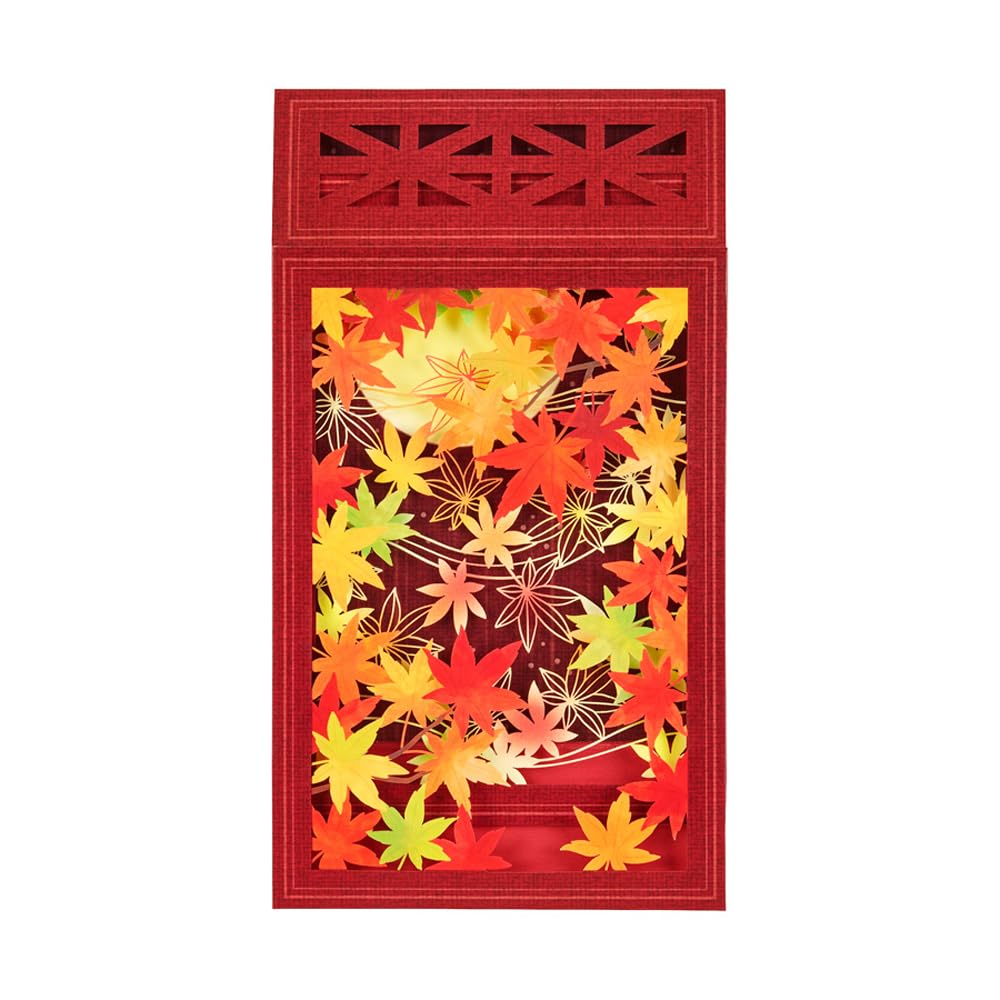 Sanrio Herbst Box Herbstlaub Grußkarte JAU 844306 Laserschnitt 19-4