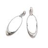 Hongyan S925 Sterling Silver Oval Face-Slimming Earrings: 2024 Korean Fashion Heavy Industry Style.