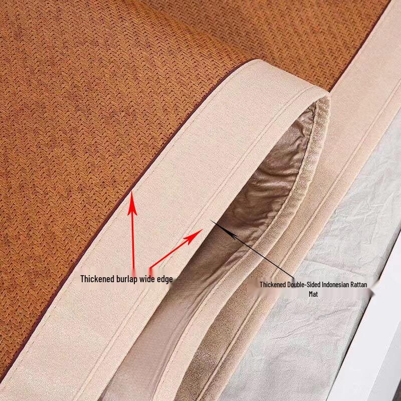 2026 Cooling Rattan Ice Silk Mat Set for Double Bed - Foldable 3-Piece Summer Air Conditioning Mat