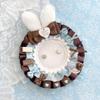 Bunny Chocolat Frill Rosette with Chocolate Milk Rabbit Ears, Ita-Rosette Badge with Magnet, Blue [Used]