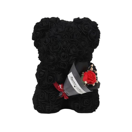 Cute Bear Artificial Rose Flower with Gift Box Valentine's Day Gifts for Mom Wife Grandma Girlfriend Sister In Mother's Day Birthday Anniversary