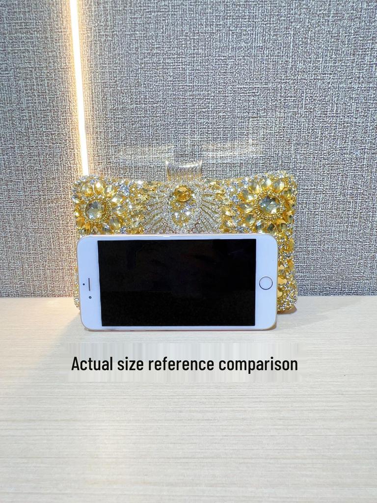 Heavy-duty Rhinestone Crossbody Evening Bag - Elegant Women's Clutch for Special Occasions