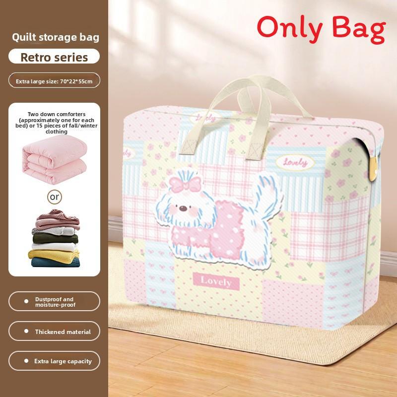 Cotton Quilt Storage Bag With Oxford Fabric For Bedroom Organization And Moving