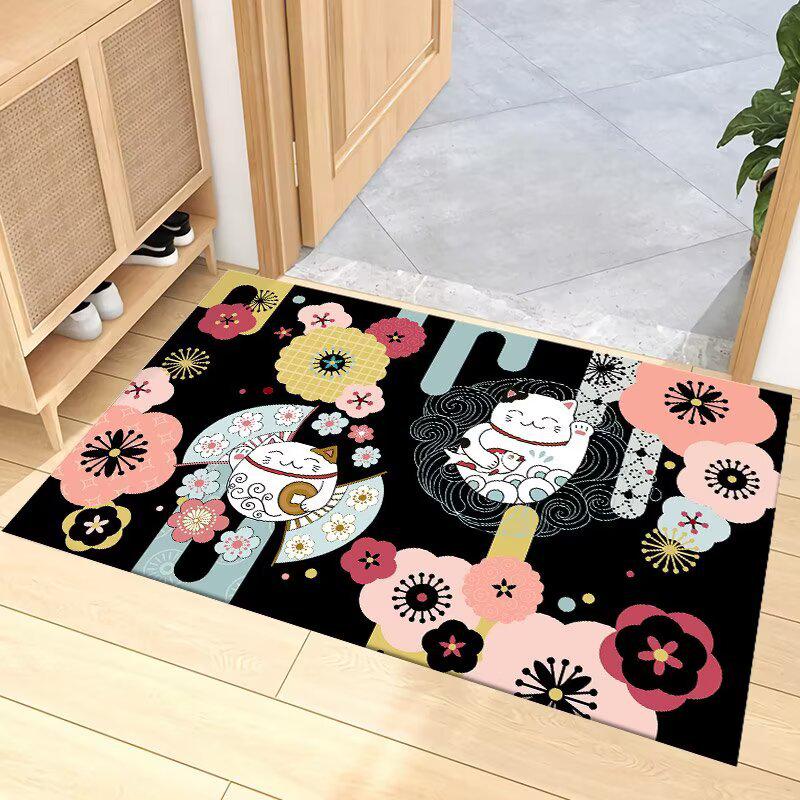 Cross Cartoon Anti-slip Water Absorbent Quick Dry Floor Mat for Bathroom & Entrance
