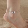 Cazador Animal Cat Dog Paw Anklets for Women Stainless Steel Double Layer Beads Foot Bracelet on the Leg Summer beach Jewelry