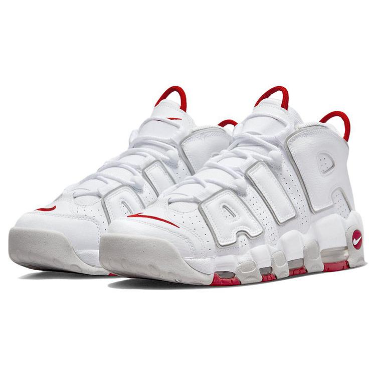New Nike Air More Uptempo 96 White Grey Fog University Red DX8965-100