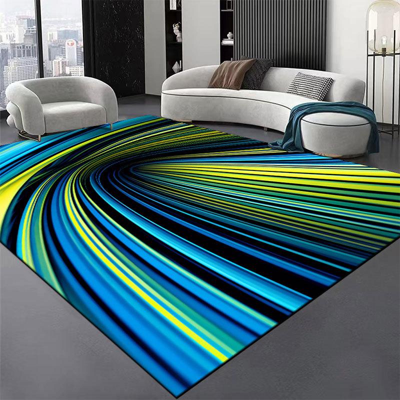 Luksusowy Wyrafinowany Dywan Linia Wzór Wystrój Salonu Dywan Odporny na Plamy Antypoślizgowy do Sypialni Gabinetu itp. Wiele Rozmiarów Mata