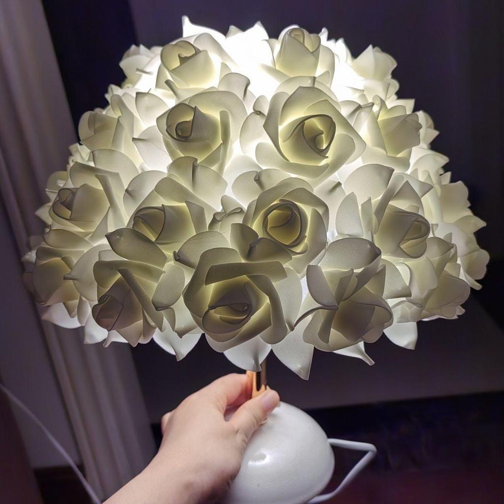 Elegant Eye-Care Feather Remote Table Lamp - Perfect for Live Room Decor, Living Room Ambiance, and Bedroom Bedside Lighting.