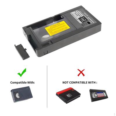 מתאם קלטת VHS ל-Vhsc, מתאם קלטת, חזק, שחור, מקצועי, ממיר קלטת 12 מ"מ לווידאו