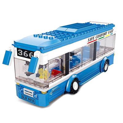 Stadsbus Enkeldeksauto Modelset Figuren DIY Educatieve Bouwstenen Speelgoed Stenen voor Kinderen Verjaardagscadeaus