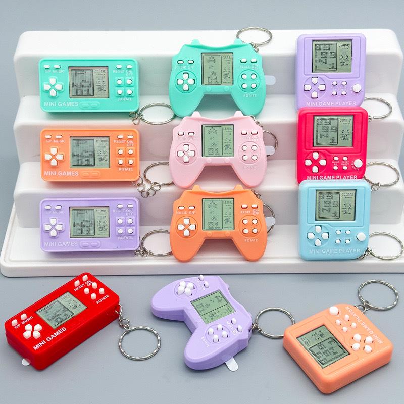 

Mini Tetris Game Console Keychain - Puzzle Toy for School Bags