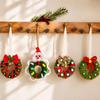 Small Size Christmas Mini Wreath Vibrant Colors Holiday Hanging Pendant  Xmas Lovers