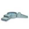Foam Playground with Pool 90x30 Corduroy Light Mint 200 Balls: Pearl, Light Mint, Light Blue