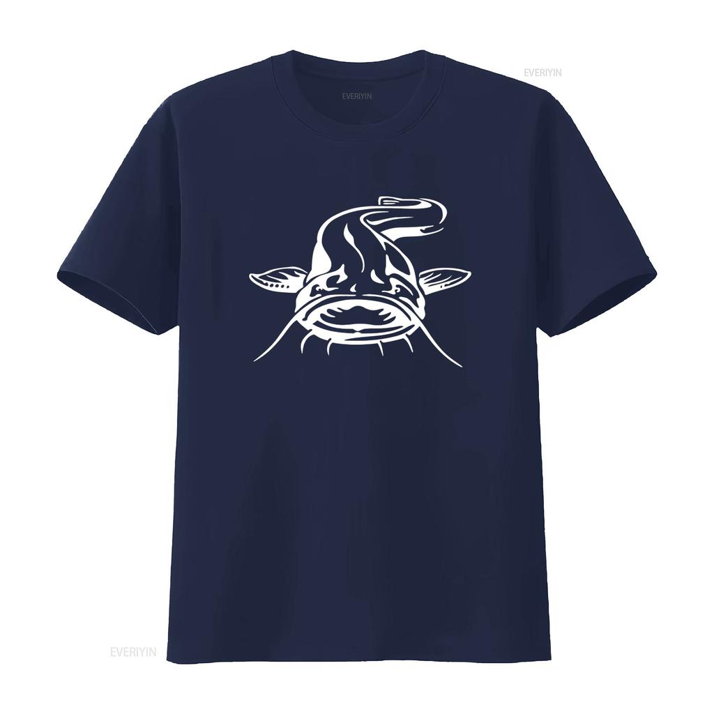 Catfish Print T Shirt for Casual Upf 50 vintage Washed graphic designer clothes homme Stylish Slightly Breathable Unisex